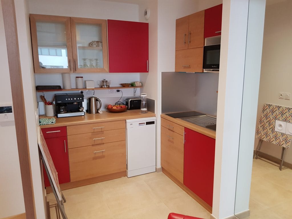 Rénovation cuisine rouge architecte d'intérieur